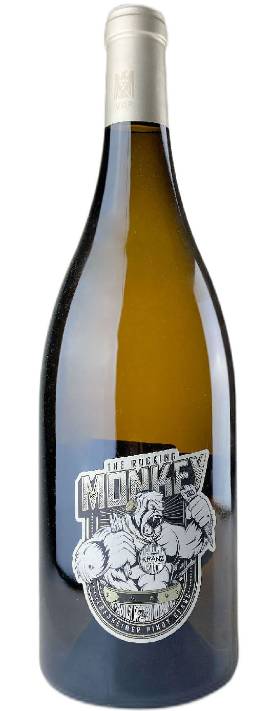 W107086 - 2022 The Rocking Monkey Ilbesheimer Pinot Blanc trocken BASF Exklusiv (12 Bottles)